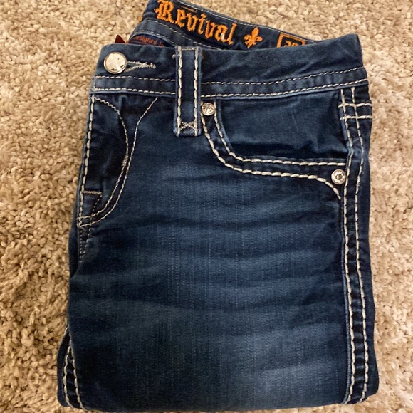 Rock RevivalJeans Sz 26 Blue Distressed Whisper New w/out Tags - Picture 14 of 14